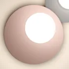 Applique o Plafoniera in Alluminio, Metallo e Luce in Vetro Bianco - Luma Viadurini