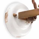 Applique orientabile a faretto in ceramica e metallo Kendra Ferroluce Viadurini