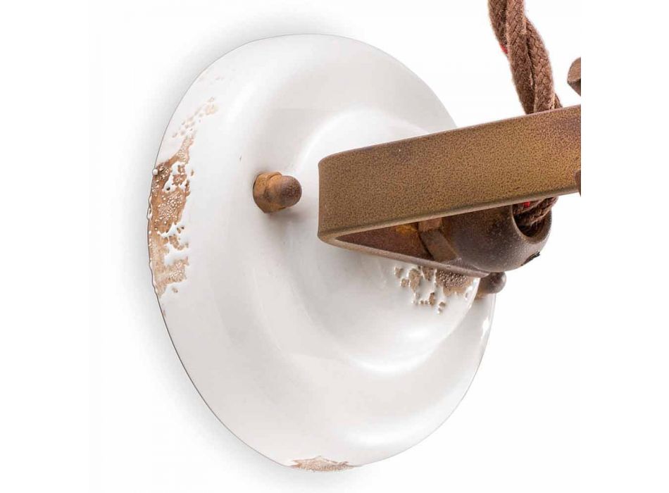 Applique orientabile a faretto in ceramica e metallo Kendra Ferroluce Viadurini