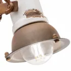 Applique orientabile a faretto in ceramica e metallo Kendra Ferroluce Viadurini