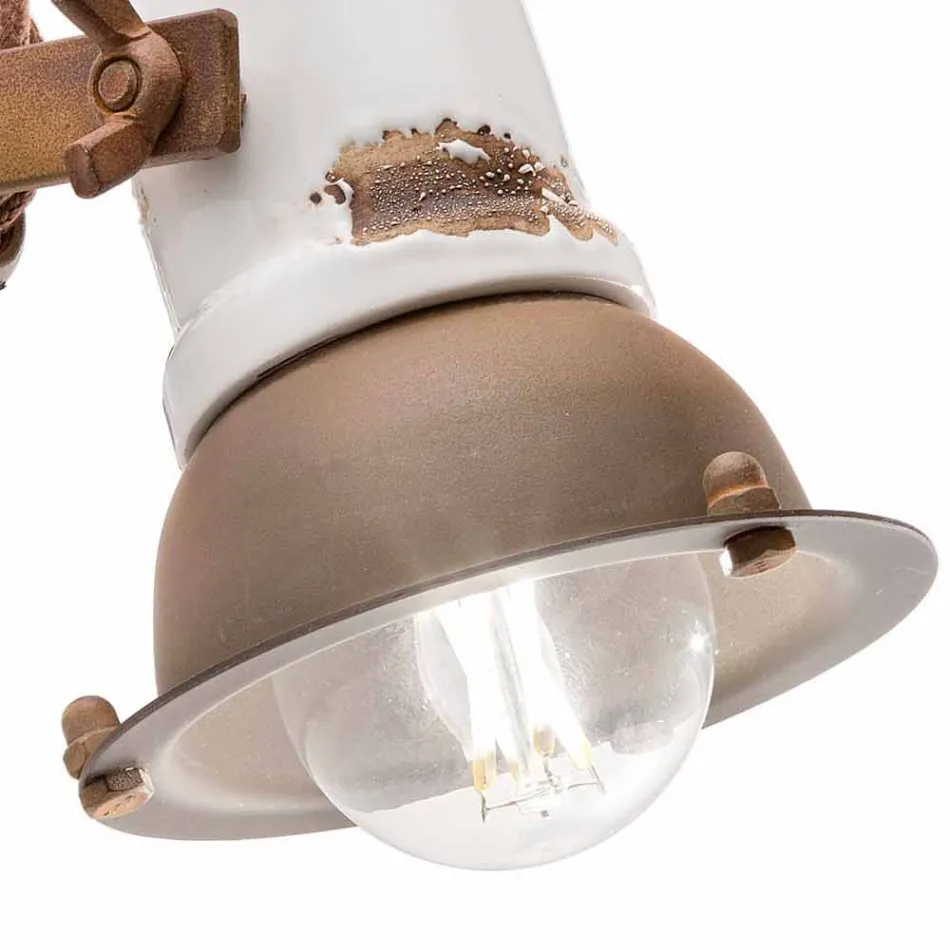 Applique orientabile a faretto in ceramica e metallo Kendra Ferroluce Viadurini