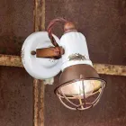 Applique orientabile a faretto in ceramica e metallo Kendra Ferroluce Viadurini