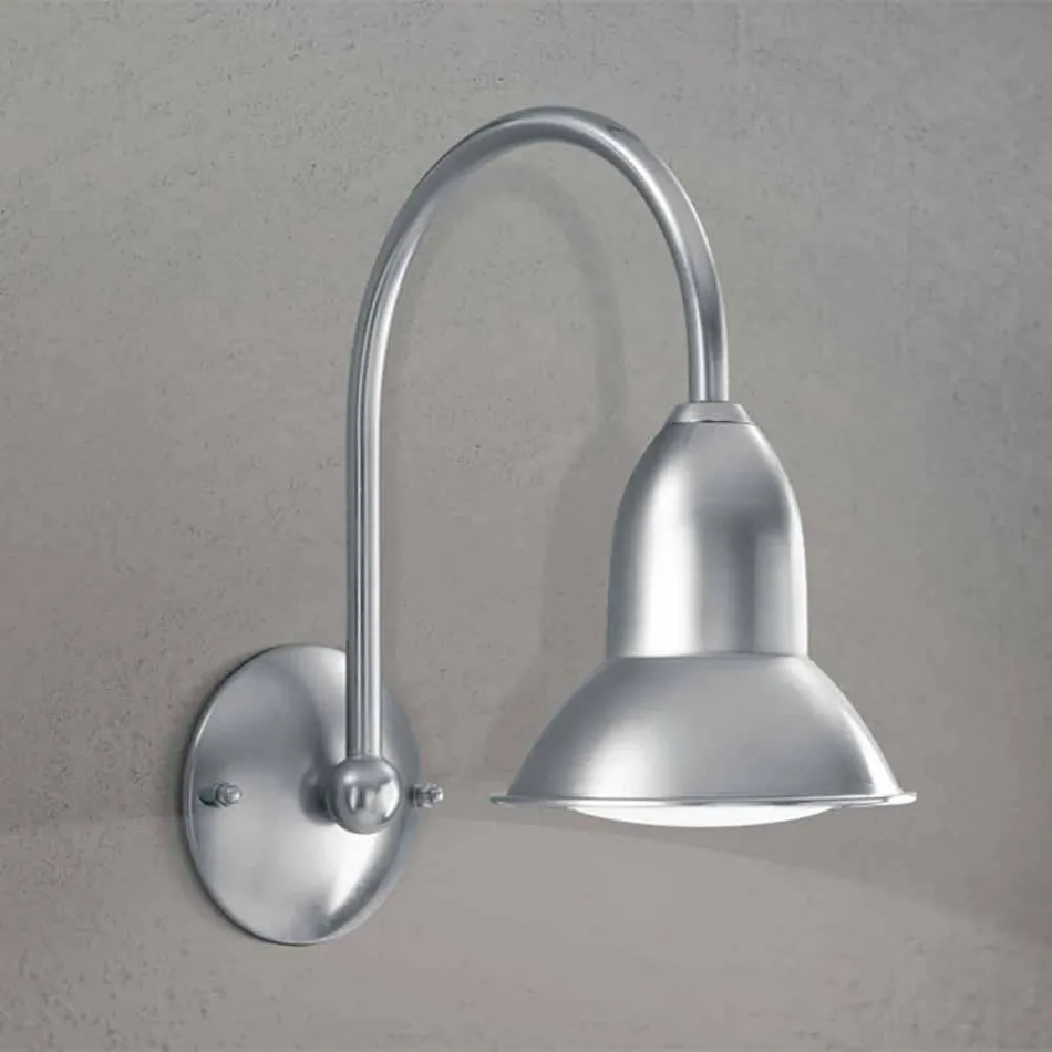 Applique per esterni in ottone finitura nichel Jasmine Viadurini