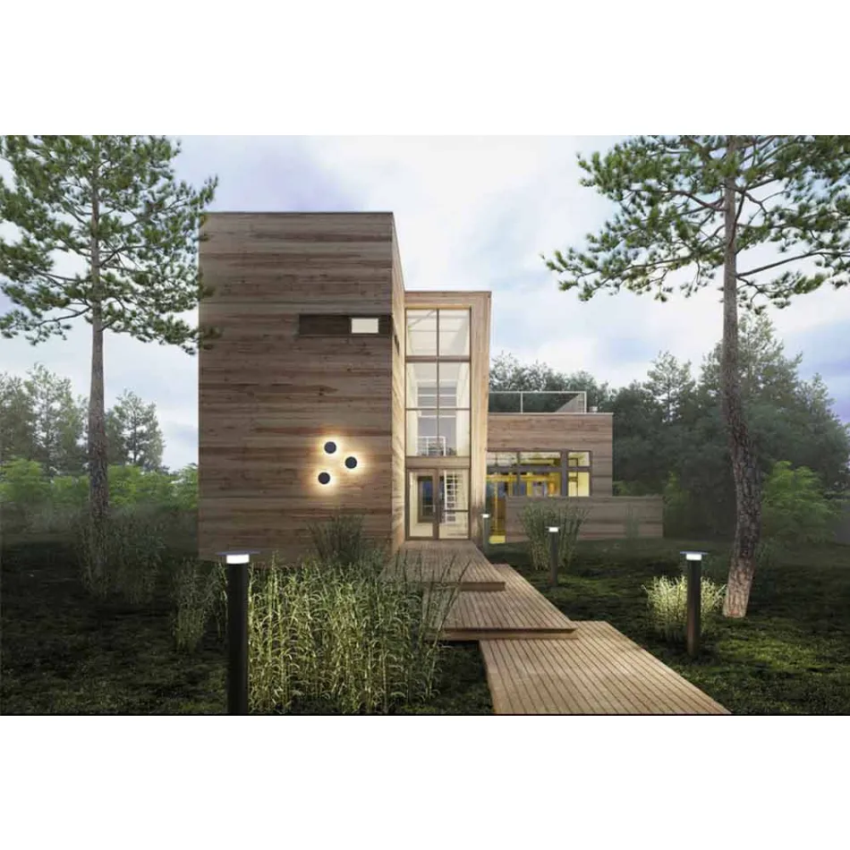 Applique per Esterno Moderna in Rame Made in Italy – Pasdedeux Aldo Bernardi Viadurini