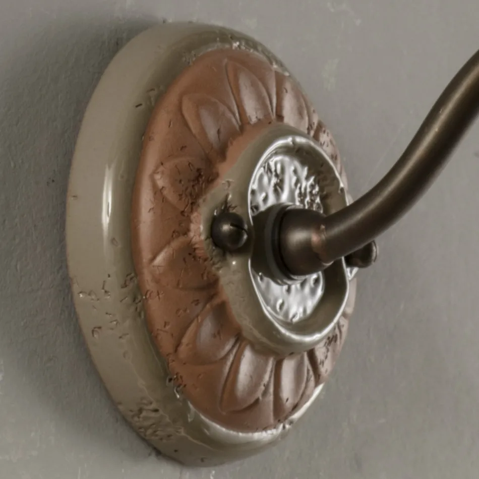 Applique Rotonda da Giardino Artigianale in Galestro Made in Italy - Toscot Spoleto Viadurini