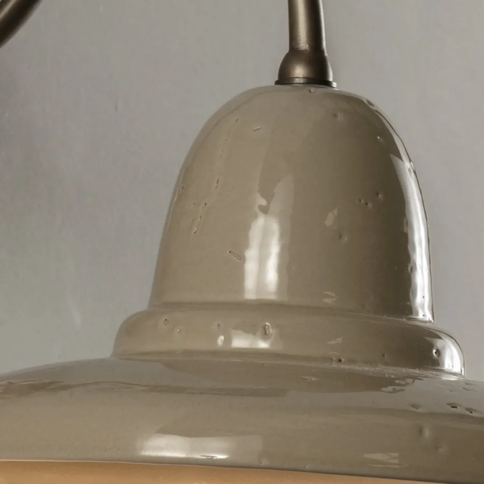 Applique Rotonda da Giardino Artigianale in Galestro Made in Italy - Toscot Spoleto Viadurini