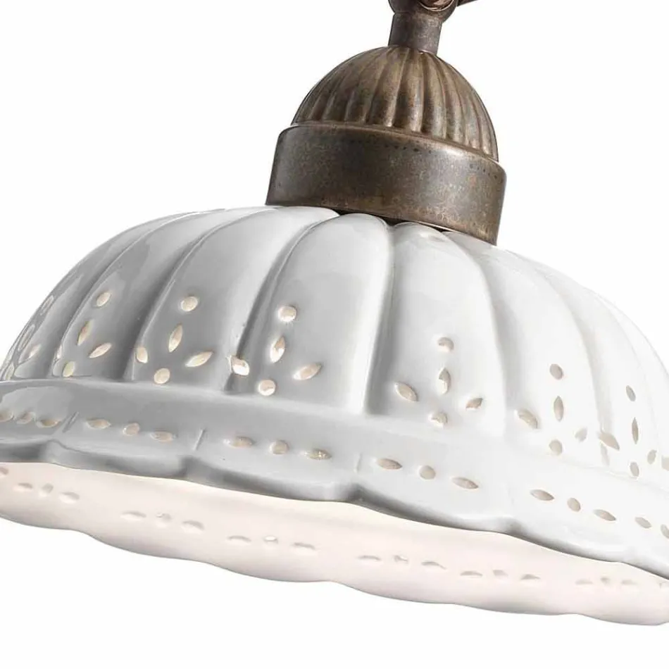 Applique stile liberty in ceramica di Bassano Anita Il Fanale Viadurini