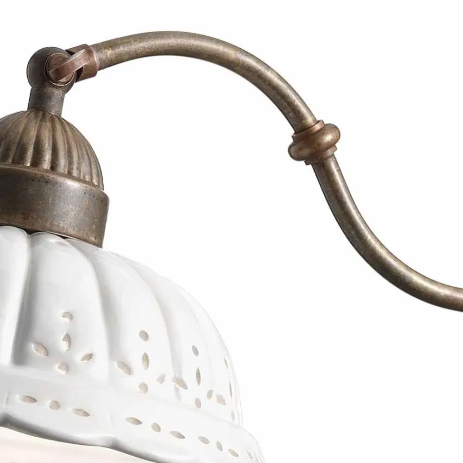 Applique stile liberty in ceramica di Bassano Anita Il Fanale Viadurini