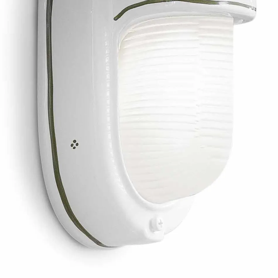 Applique Verticale da Esterno in Ceramica Fiori Dipinti a Mano - Brindisi Viadurini