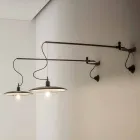 Applique Vintage in Ottone con Braccio Movibile - Meridiana Aldo Bernardi Viadurini