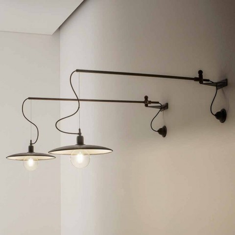 Lampada Da Parete Con Braccio Movibile Meridiana Aldo Bernardi