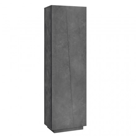 Armadio a 2 Ante in Legno Nobilitato Sostenibile Bianco o Ardesia - Joris Viadurini