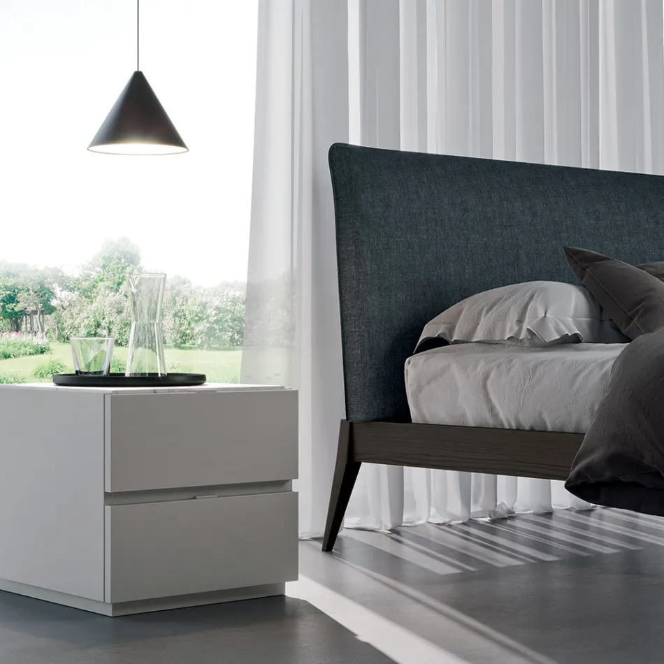 Arredamento Camera da Letto a 7 Elementi Stile Moderno Made in Italy - Polinesia Viadurini