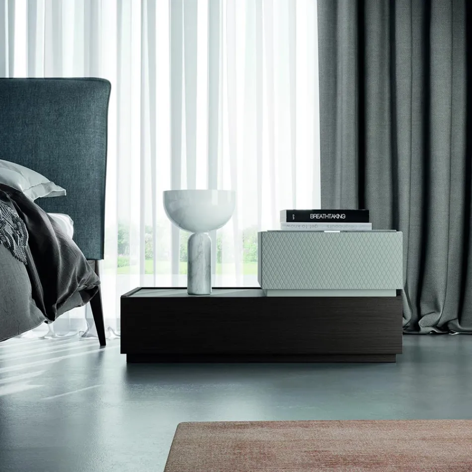 Arredamento Camera da Letto a 7 Elementi Stile Moderno Made in Italy - Polinesia Viadurini