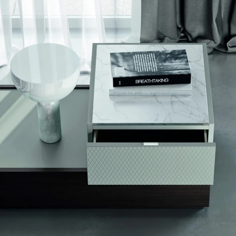 Arredamento Camera da Letto a 7 Elementi Stile Moderno Made in Italy - Polinesia Viadurini