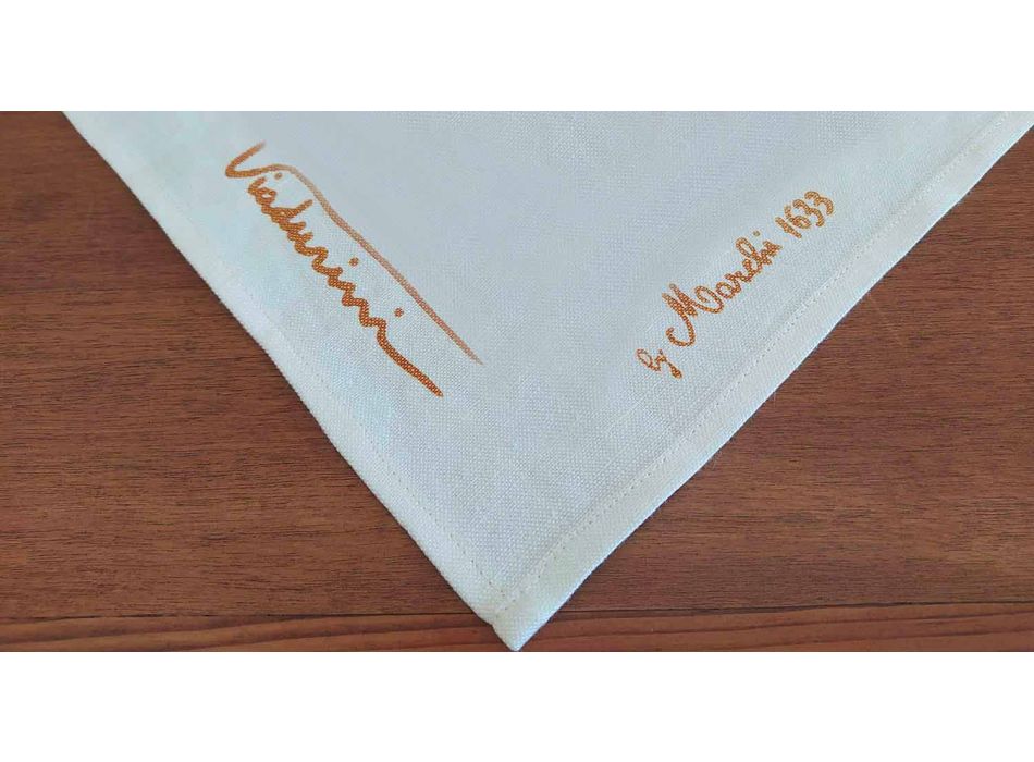Asciugamano Artigianale Italiano con Stampa Realizzata a Mano in Cotone Viadurini