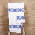 Asciugamano Artigianale Italiano con Stampa Realizzata a Mano in Cotone