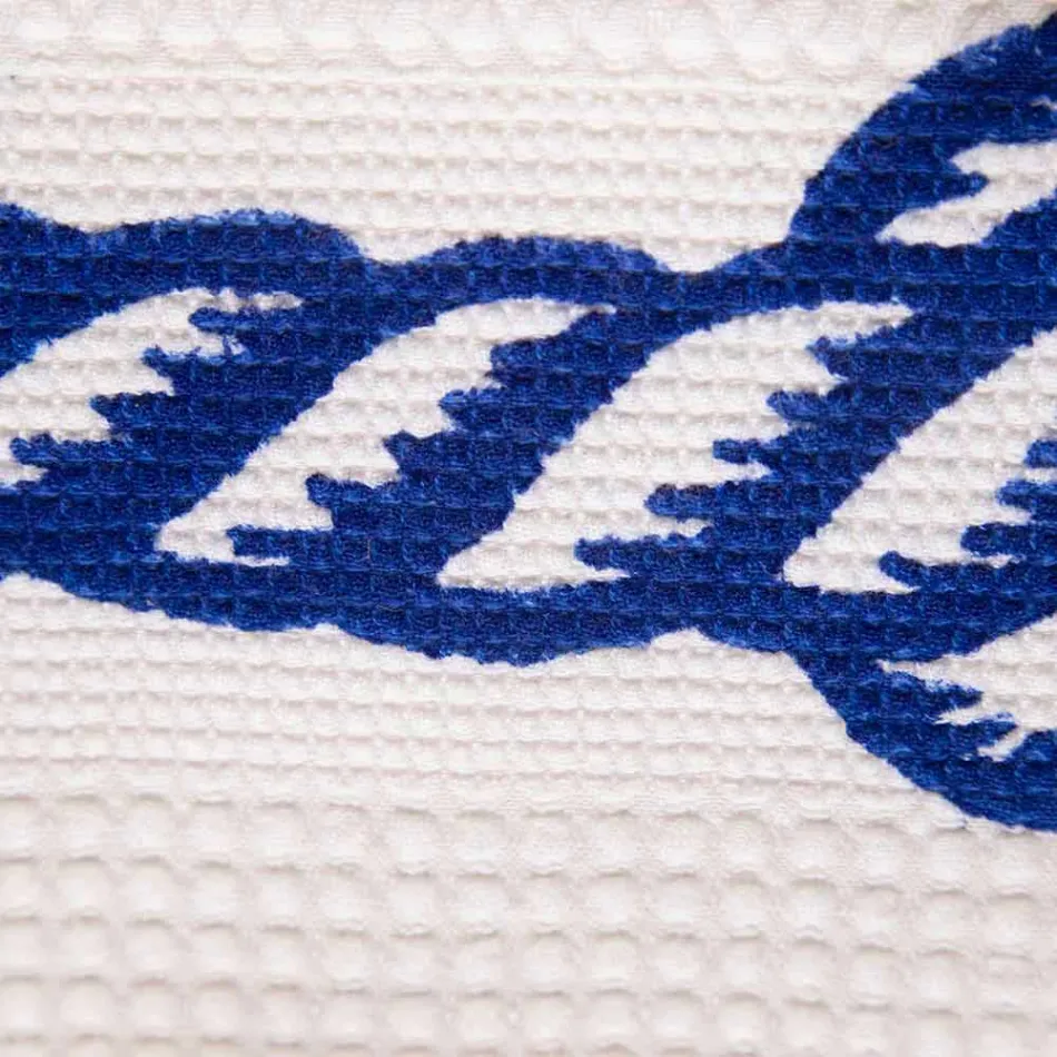 Asciugamano con Stampa Artigianale in Cotone Pezzo Unico Made in Italy - Marchi Viadurini