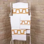 Asciugamano d’Arte Stampato a Mano in Cotone Pezzo Unico Italiano - Marchi Viadurini