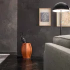 Audrey portaombrelli dal design moderno in cuoio, made in Italy Viadurini