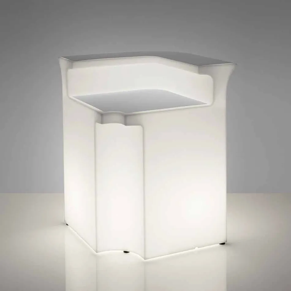 Bancone bar angolare Slide Break Corner luminoso moderno made in Italy Viadurini