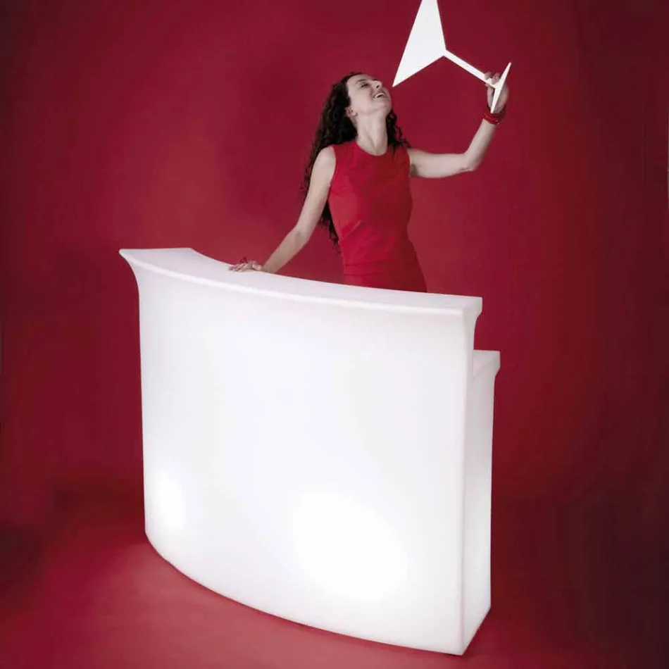 Bancone bar luminoso Slide Break Bar stile moderno fatto in Italia Viadurini