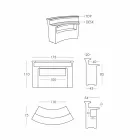 Bancone bar luminoso Slide Break Bar stile moderno fatto in Italia Viadurini