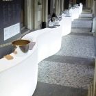 Bancone bar modulare Slide Snack Bar luminoso bianco fatto in Italia Viadurini