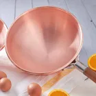 Bastardella in Rame Stagnato a Mano con Manico in Legno 26 cm - Giampiero Viadurini