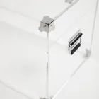 Baule Design in Cristallo Acrilico Trasparente e Acciaio Moderno - Dante Viadurini