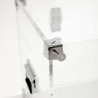 Baule Design in Cristallo Acrilico Trasparente e Acciaio Moderno - Dante Viadurini