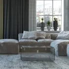 Baule in Cristallo Acrilico Trasparente o Fumè e Acciaio Moderno - Dante Viadurini