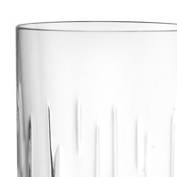 Bicchiere Alto in Eco Cristallo con Segmenti, Linea Lusso 12 Pz - Monnalisa