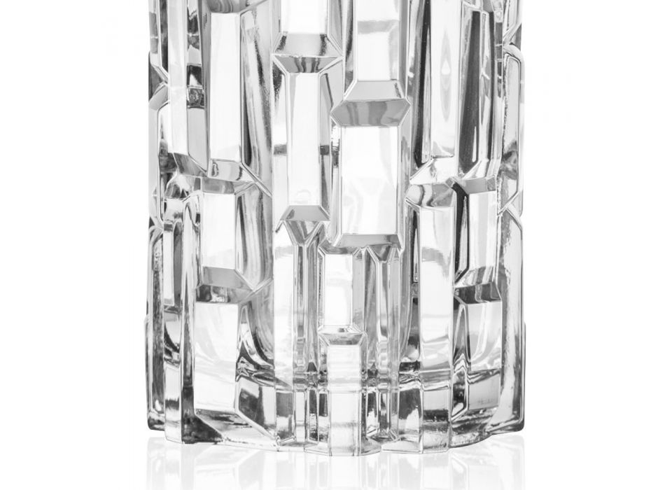 Bicchieri Alti da Bibita in Cristallo Ecologico Decorato 12 Pezzi - Catania Viadurini