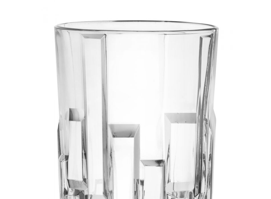 Bicchieri Alti da Bibita in Cristallo Ecologico Decorato 12 Pezzi - Catania Viadurini