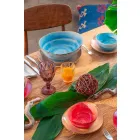 Bicchieri Calici Vino Colorati in Vetro di Design Moderno 6 Pezzi - Timon Viadurini