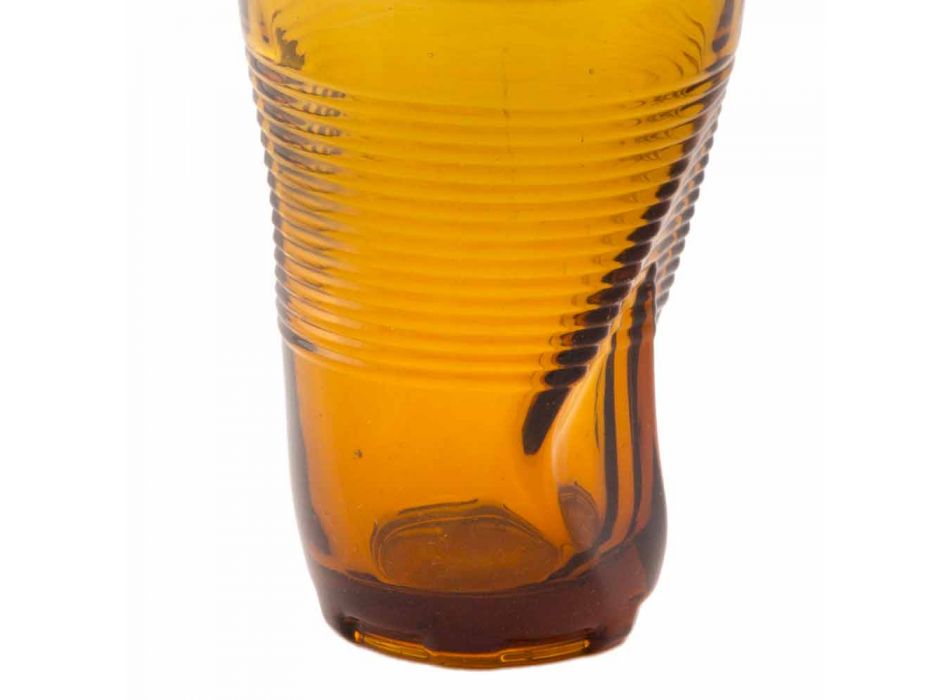 Bicchieri da Cocktail in Vetro Colorato 6 Pezzi di Design Accartocciato - Sarabi Viadurini