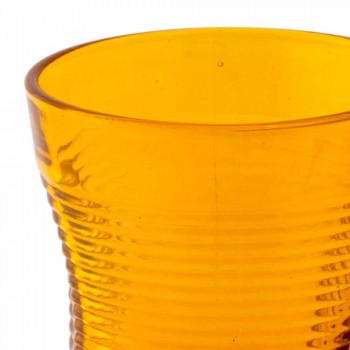 Bicchieri da Cocktail in Vetro Colorato 6 Pezzi di Design Accartocciato - Sarabi