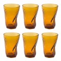 Bicchieri da Cocktail in Vetro Colorato 12 Pezzi di Design Accartocciato - Sarabi