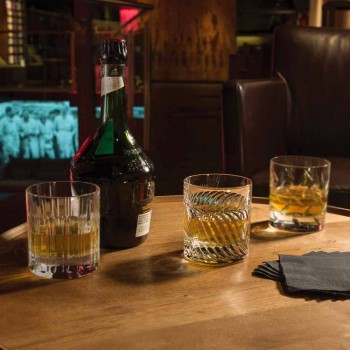 Bicchieri da Whisky Design Moderno in Cristallo Eco di Lusso 12 Pezzi - Aritmia