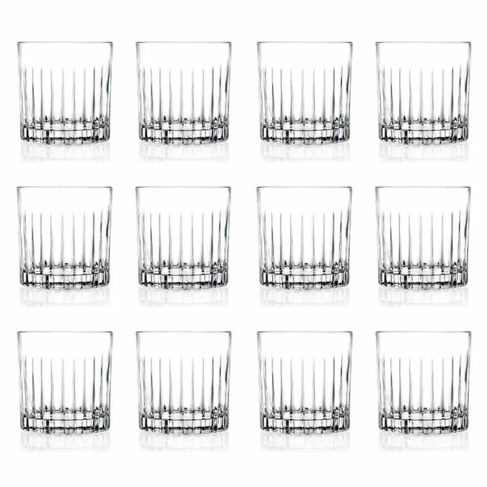 Bicchieri Double Old Fashioned Tumbler Bassi 12 Pezzi di Lusso - Senzatempo Viadurini