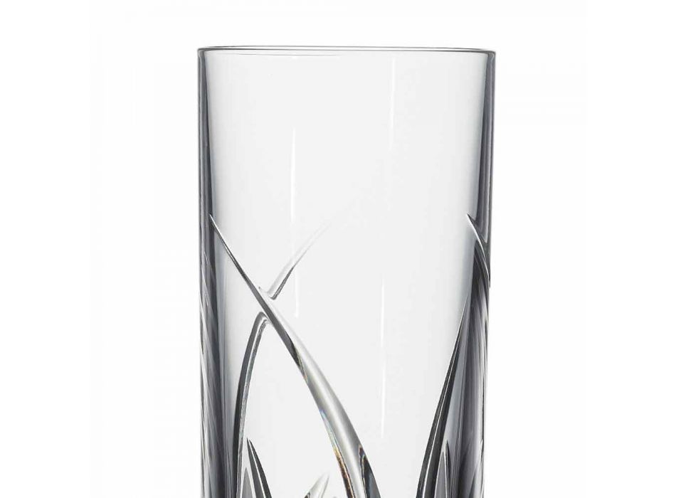 Bicchieri Highball Tumbler Alti Design di Lusso Decorato 12 Pezzi - Montecristo Viadurini