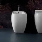 Bidet in ceramica bianca dal design moderno Gais, fatto in Italia Viadurini