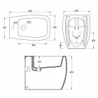 Bidet in ceramica bianca dal design moderno Gais, fatto in Italia Viadurini