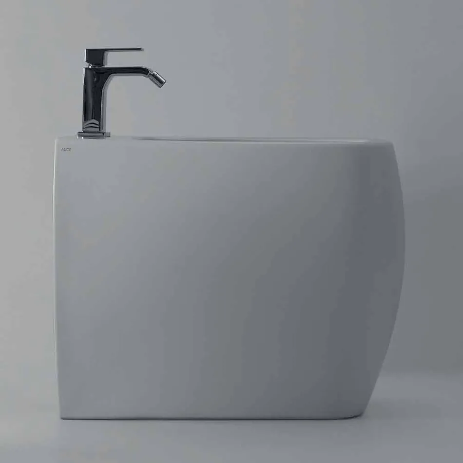 Bidet in ceramica bianca dal design moderno Gais, fatto in Italia Viadurini
