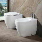 Bidet Monoforo a Terra Ceramica Matt di Due Colori Dal Design Moderno - Aster Viadurini