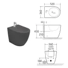 Bidet Monoforo a Terra Ceramica Matt di Due Colori Dal Design Moderno - Aster Viadurini
