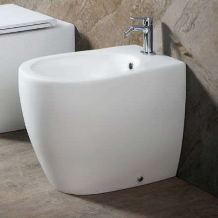 Bidet Monoforo a Terra Ceramica Matt di Due Colori Dal Design Moderno - Aster Viadurini
