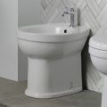 Bidet Monoforo a Terra in Ceramica Bianca dal Design Moderno Elegante - Silice