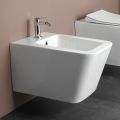Bidet Monoforo Sospeso in Ceramica Bianca dal Design Moderno Elegante - Giunco